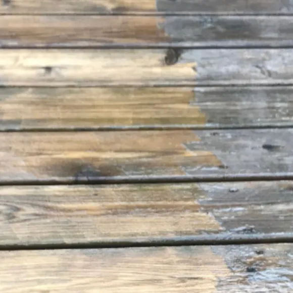Power washing before and after