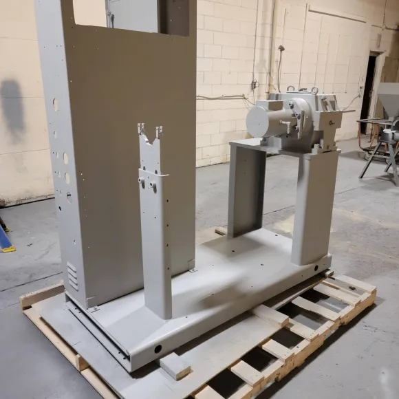 Plastic extruder machine sandblasted