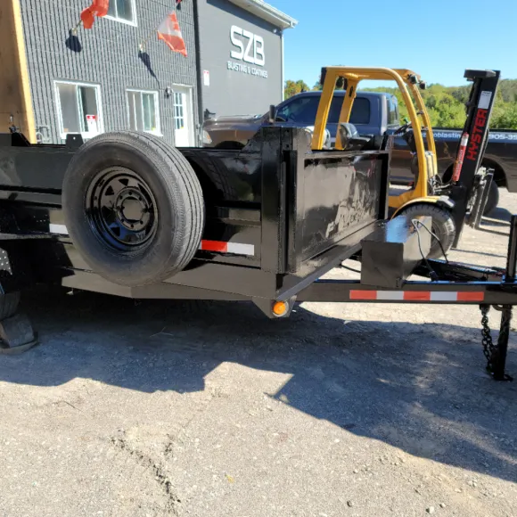 In-Shop Rust Removal and Coating for Trailer
