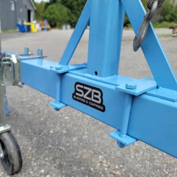 SZB logo on blue trailer