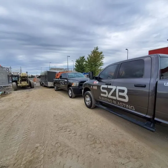 SZB trucks at worksite