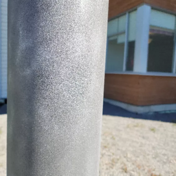 Closeup of structural post