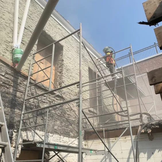 Limestone Wall Cleaning Belleville