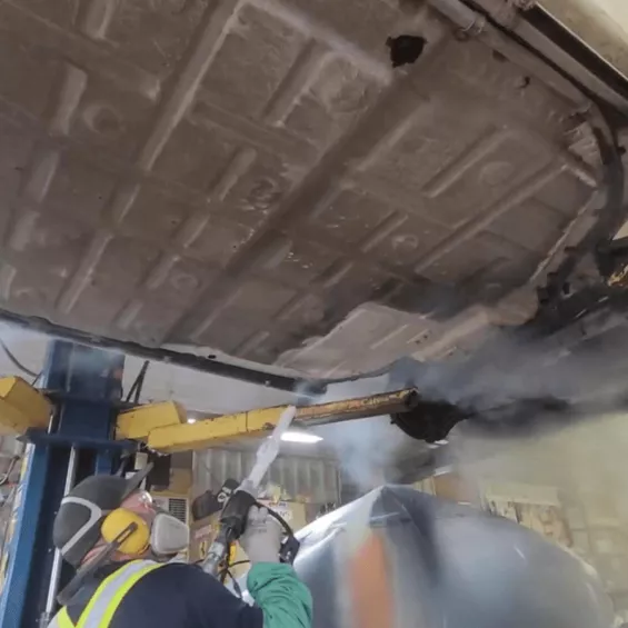 Dry Ice Blasting 1983 Porsche