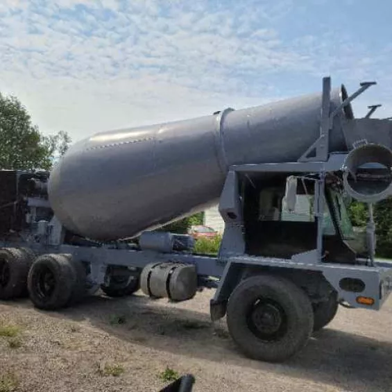 Cement mixer sandblasted