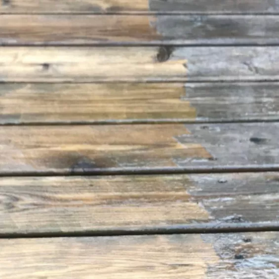 Power washing before and after