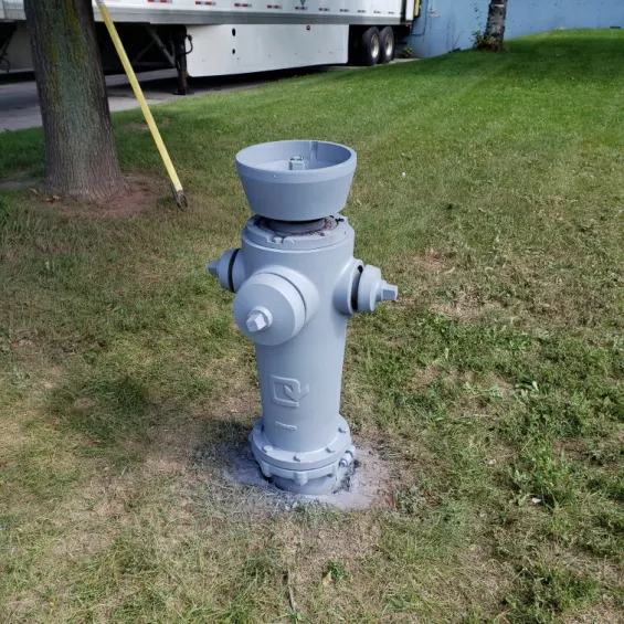 Fire hydrant sandblasting after
