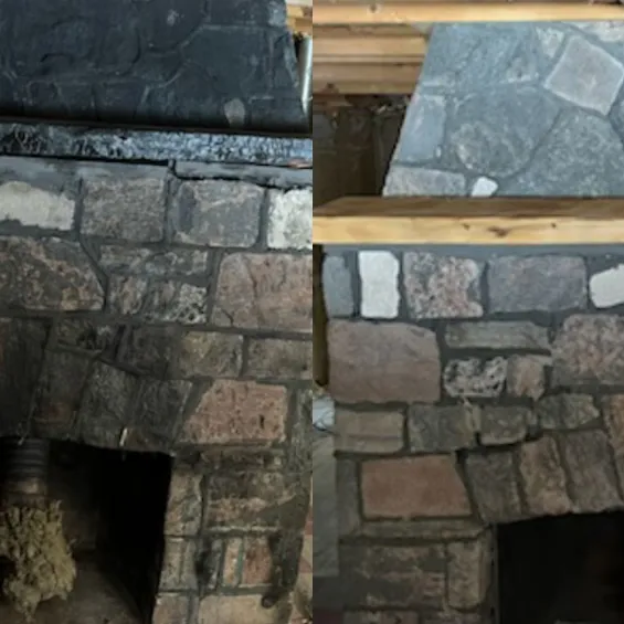 Front before and after