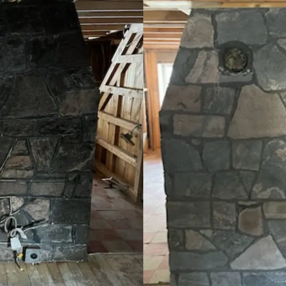 Rear before and after