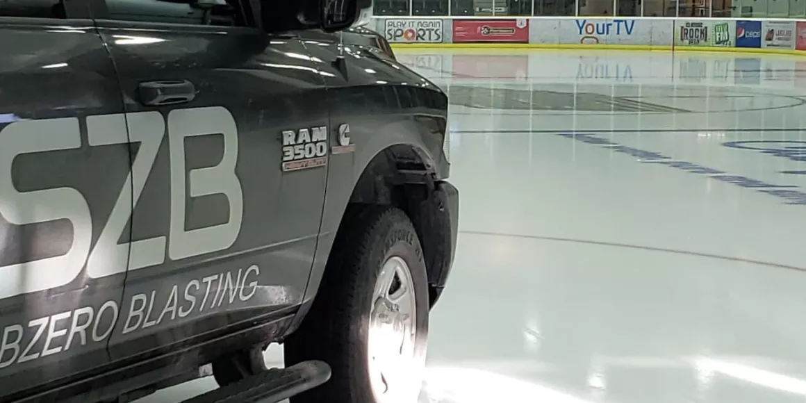 SZB Subzero Blasting truck at rink