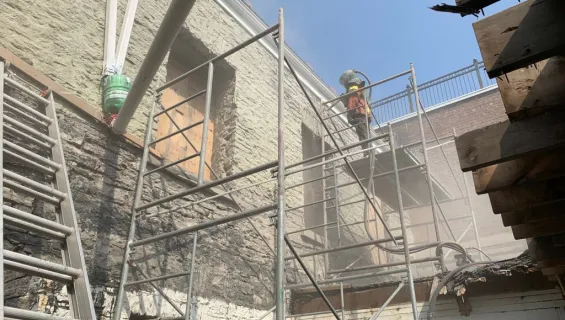 Limestone Wall Cleaning Belleville