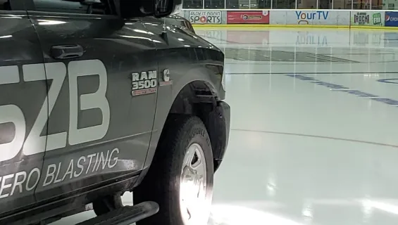 SZB Subzero Blasting truck at rink