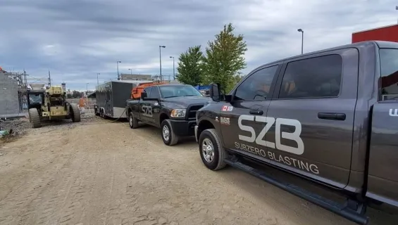 SZB trucks at worksite