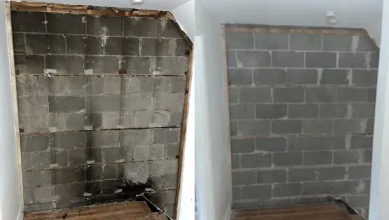 Fire restoration before and after