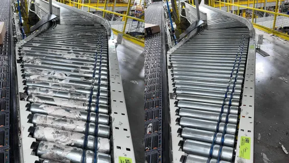 Cleaning rollers at courier facility with dry ice blasting in Ottawa