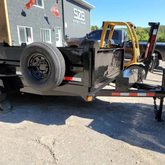 Dump trailer sand-blasting and coating
