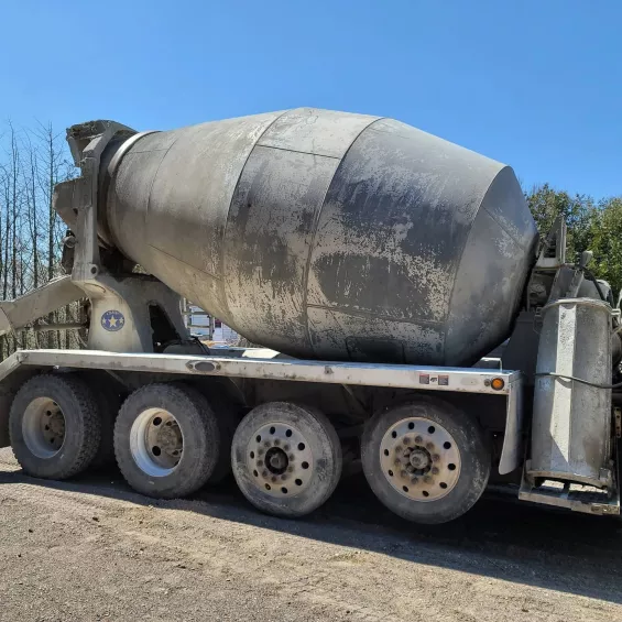 Cement Truck Sandblasting Before