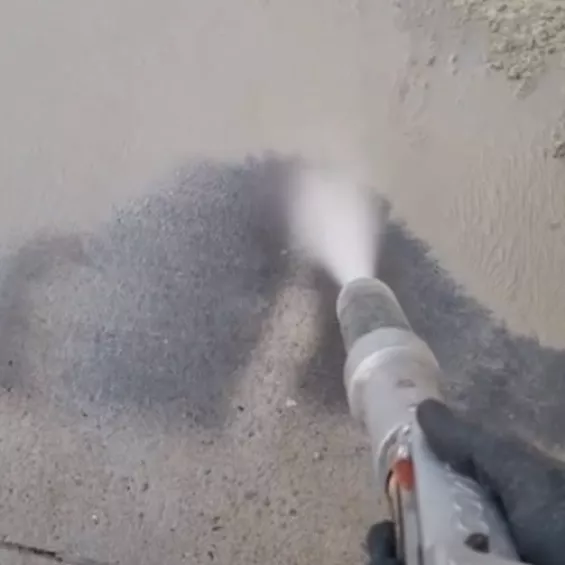Blasting Concrete Stains