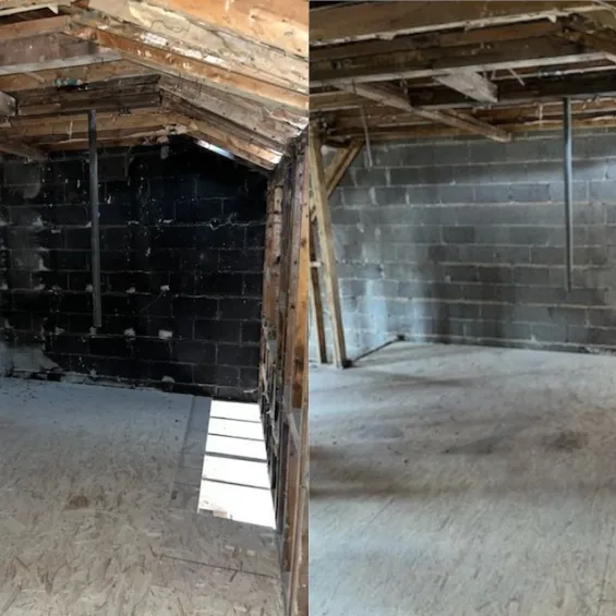 Fire restoral in Cobourg before and after