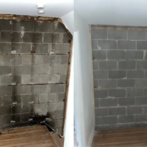 Fire restoration before and after