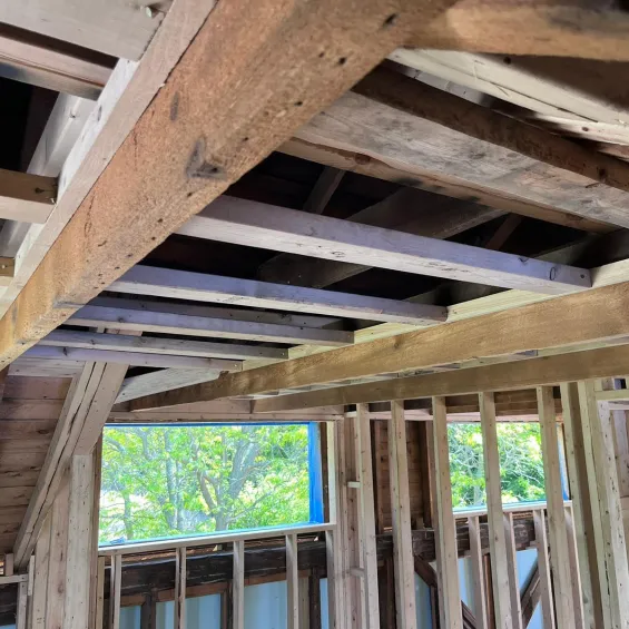 14 - After sandblasting ceiling in basement