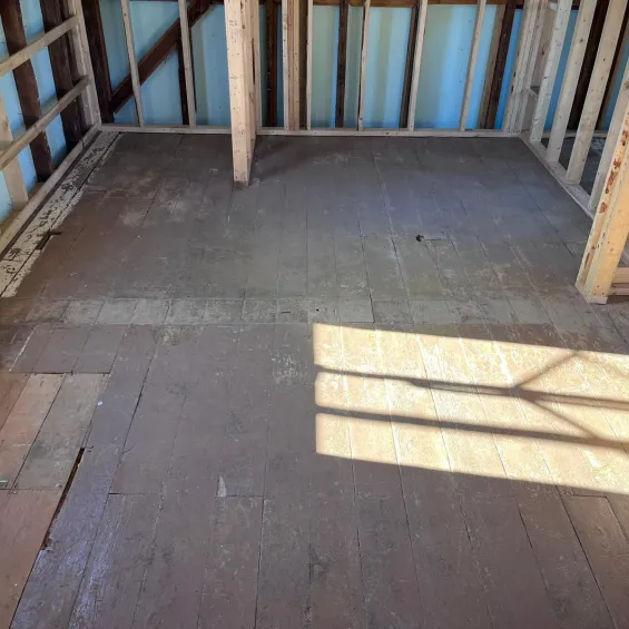 17 - Before floor restoration with sandblasting