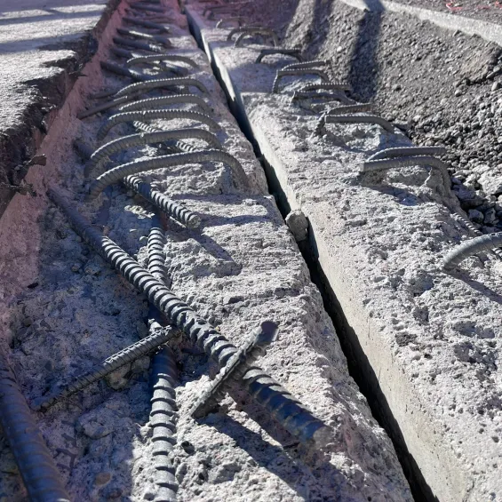 Cleaned Rebar Close-Up